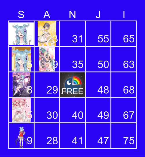 NIJISANJI EN BINGO Card