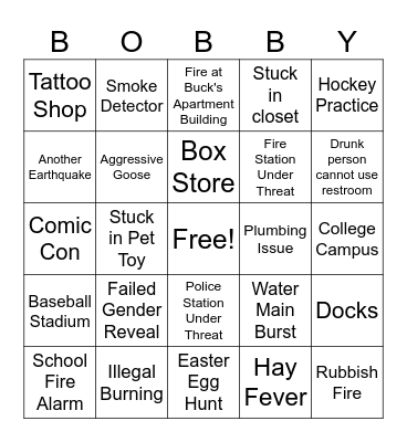 911 (ABC) 118 Calls Bingo Card