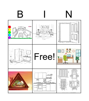 parts of the house Bingo Card