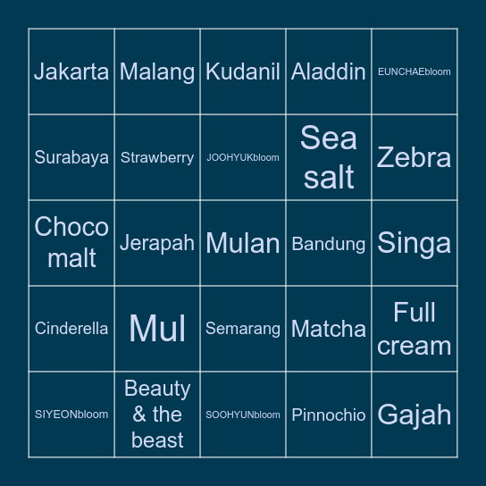 HYUNJAE Bingo Card