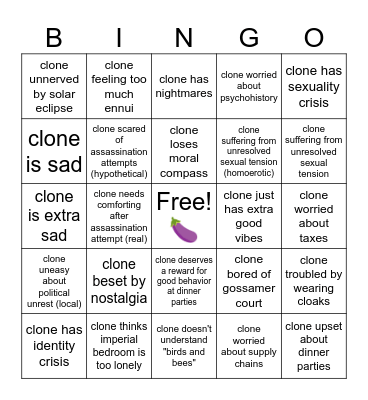 Demerzel's ✨Slutty Bingo✨ Bingo Card