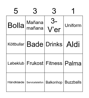 Utopia-Bingo Card