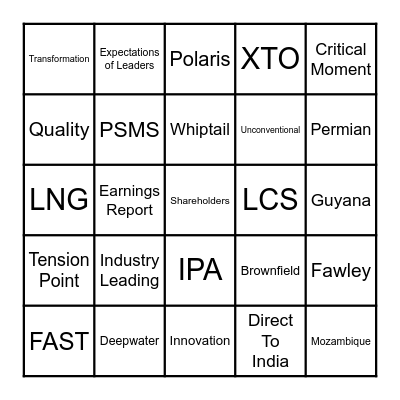 Global Projects Employee Forum - April 2024 Bingo Card