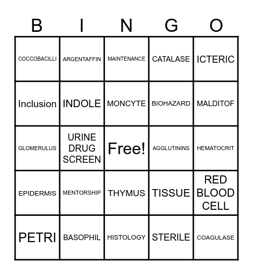 Lab Week Bingo Card