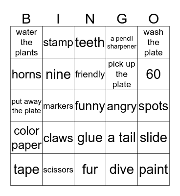 review Bingo Card