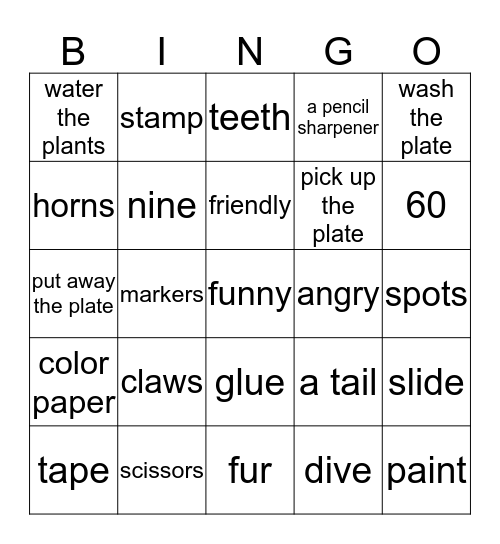 review Bingo Card