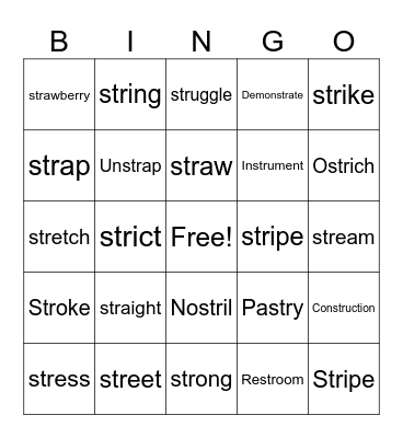 /str/ blend BINGO!!! Bingo Card