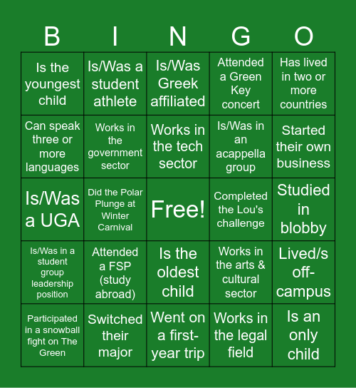 Find someone who... Bingo Card