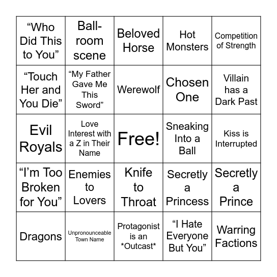 Penguin Teen Fantasy Bingo! Bingo Card