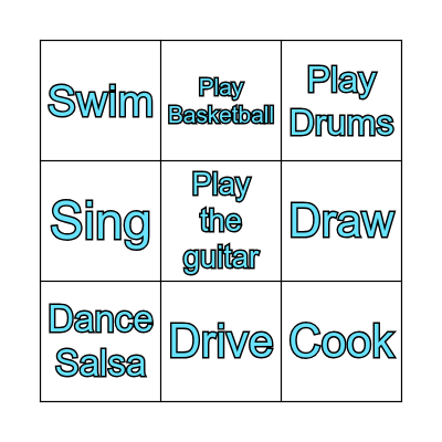 What can you do? Bingo Card