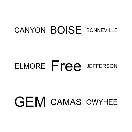 GROUP! Bingo Card