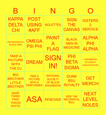 AFRO FUNK FEST 2024 Bingo Card