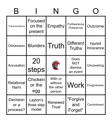 CH. 10 FORGIVENESS BINGO Card