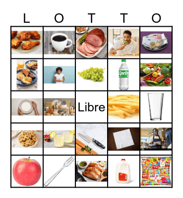 FOOD- L'Ailment Bingo Card