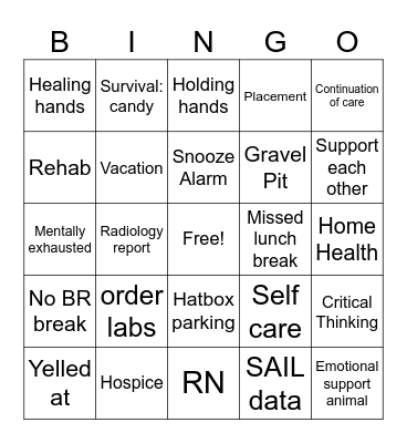 NURSES WEEK Bingo Card