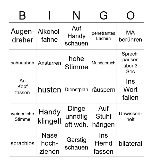 Bullshit Bingo Card