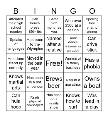 Simple Thread Coworking Bingo Card
