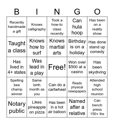 Simple Thread Coworking BINGO Card