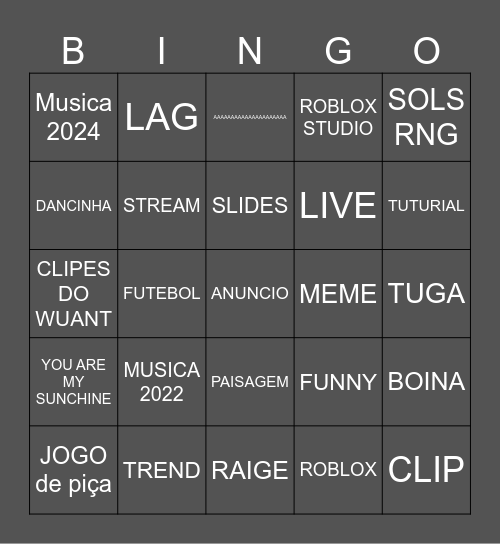 TICK TOCK Bingo Card