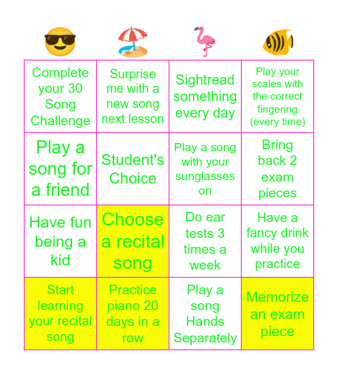 🌴Aloha Bingo🌴 Bingo Card
