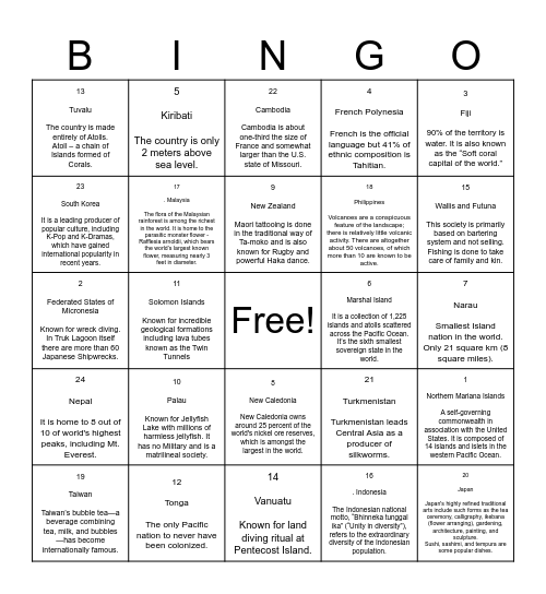 AAPI Month Bingo Card