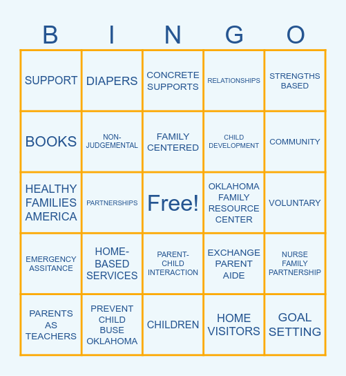 Parent Promise BINGO Card