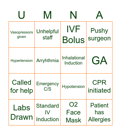 SIM WARS Bingo Card