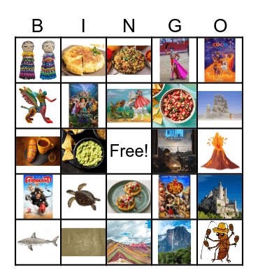 Spanish Culture Bingo Card