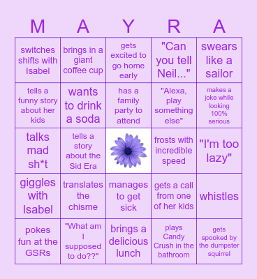 Mayra Bingo Card