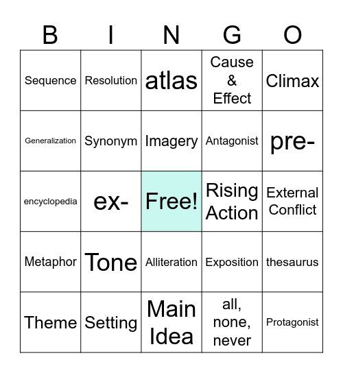 SOL Bingo! Bingo Card