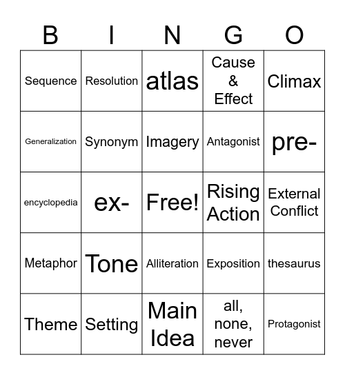 SOL Bingo Card