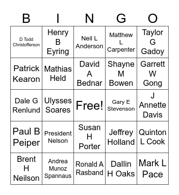 Conference Bingo Card