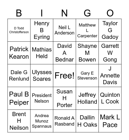 Conference Bingo Card