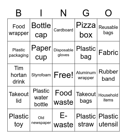 Eco Bingo Card