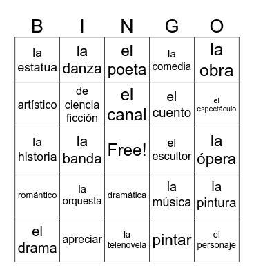 S3L5 Vocabulario Bingo Card