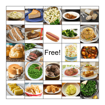 Food Fun Bingo Card