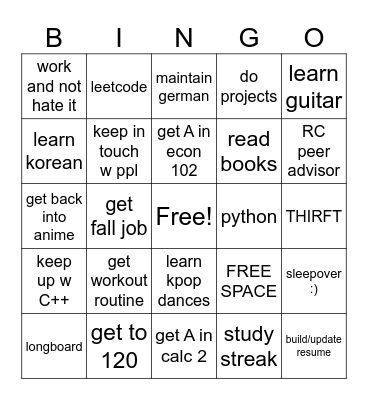 abby's summer '24 Bingo Card