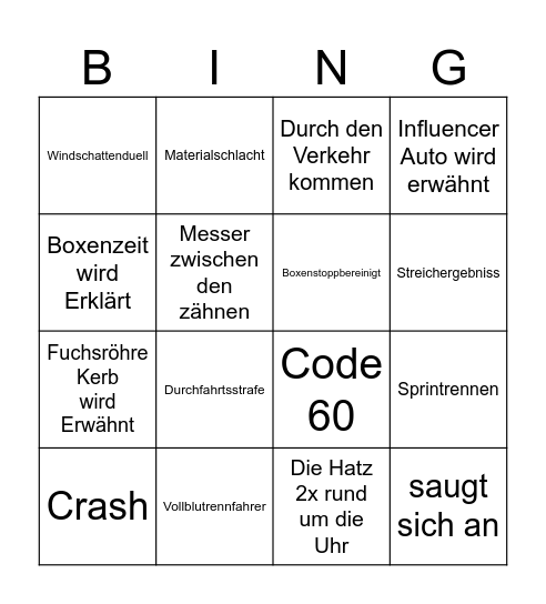 24h NBR Bingo Card