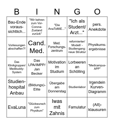 Ultimatives Marschall-Bingo Card