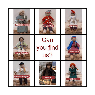 Chedworth Character Bingo Card