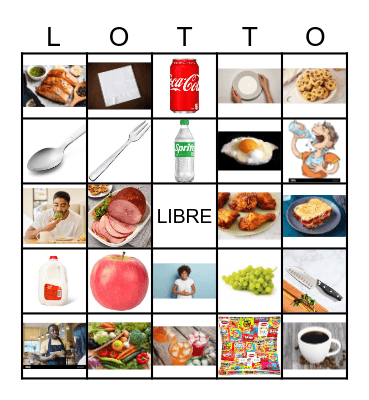 FOOD- L'AILMENT Bingo Card