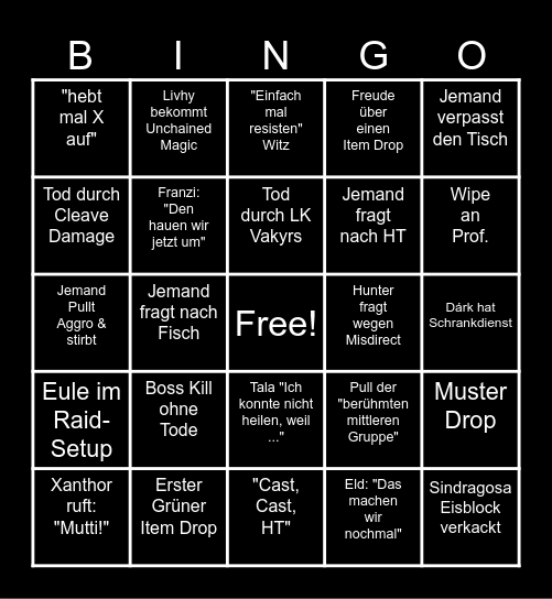 ICC Bingo - Ritter der Kokosnuss Edition Bingo Card