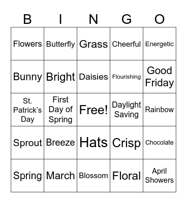 2024 Spring Celebration Bingo Card