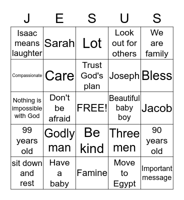 FAMILY LIVING Bingo Card