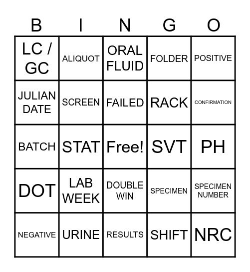 LAB WEEK 2024 Bingo Card