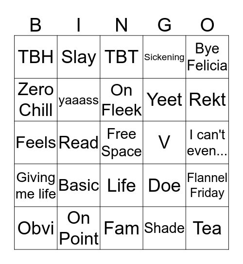 Educator Fun Bingo Card