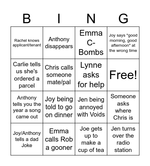 HUB BINGO Card