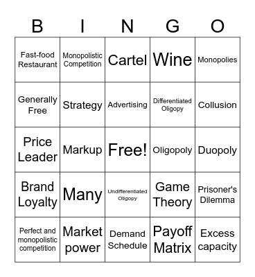 Chapter 10 Bingo Card