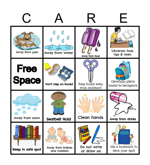 I Take Care of My Books! Bingo Card