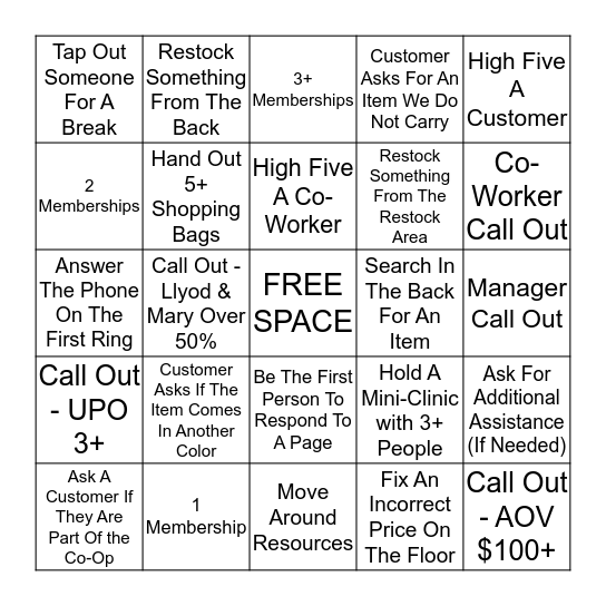 A-Sale Bingo Madness Bingo Card